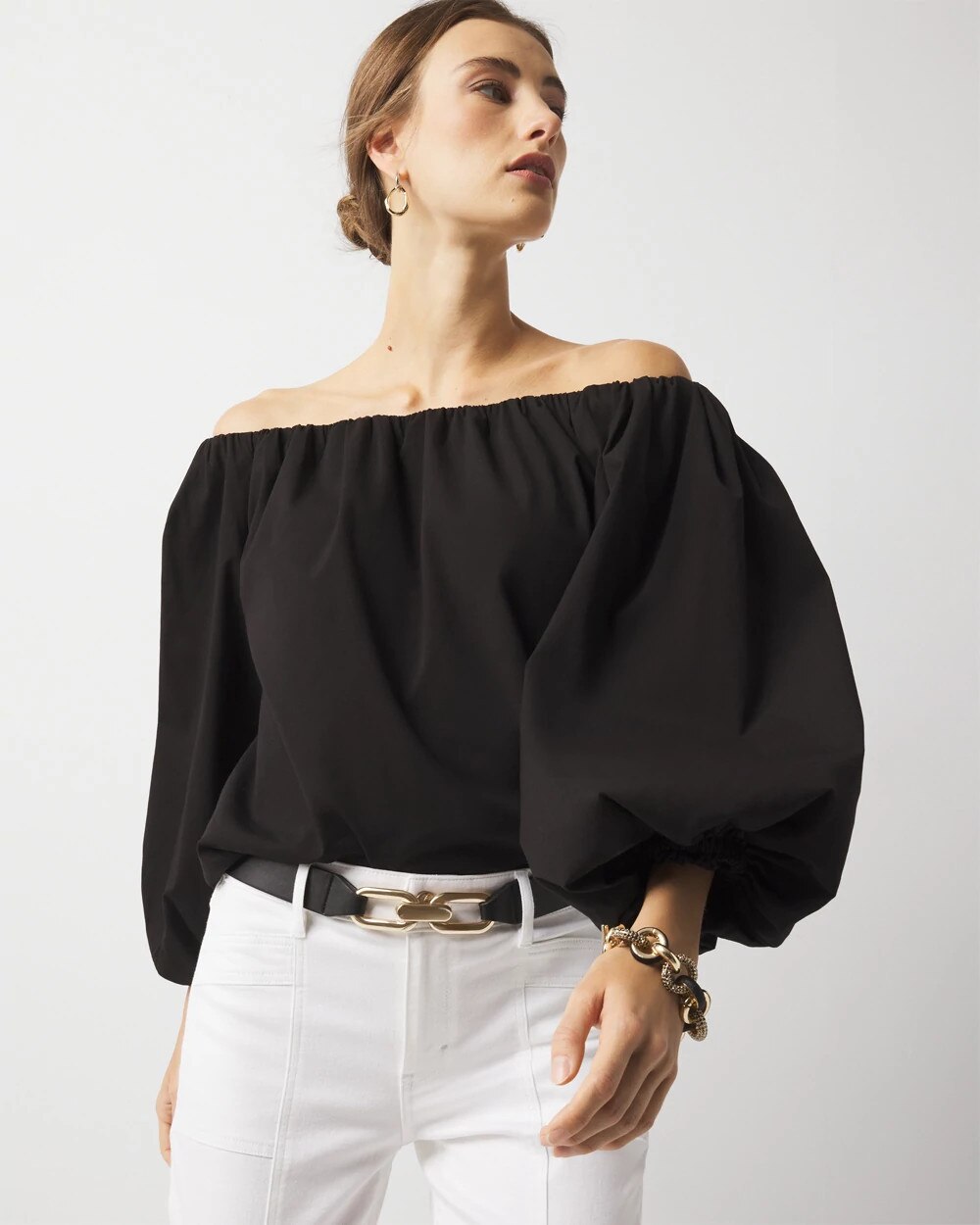 WHBM_Drama Slv Poplin